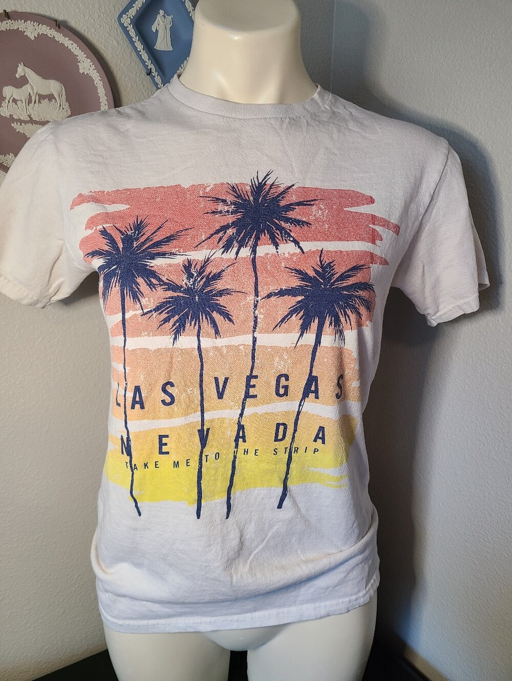 Y2K Las Vegas Nevada Palm Trees Graphic Tee 90s 2000s Unisex Cotton S